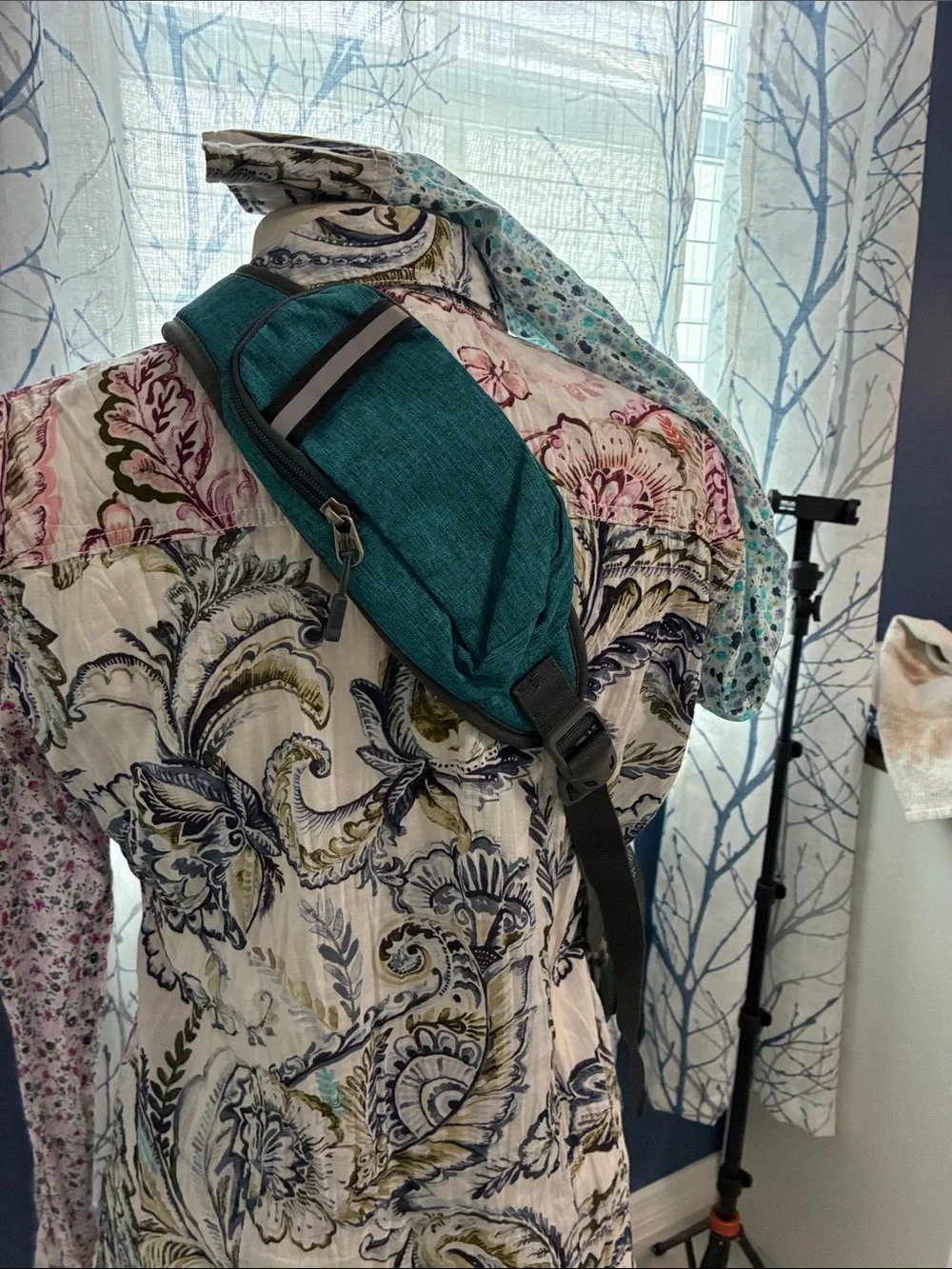 Waterfly Teal Crossbody Sling Bag